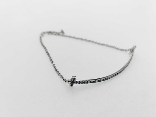 Tiffany & Co. T Smile Small Blue Topaz WG 750 2.7g Bracelet/Bangle 