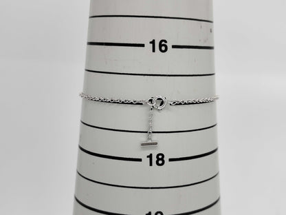 Tiffany & Co. T Smile Small Blue Topaz WG 750 2.7g Bracelet/Bangle 