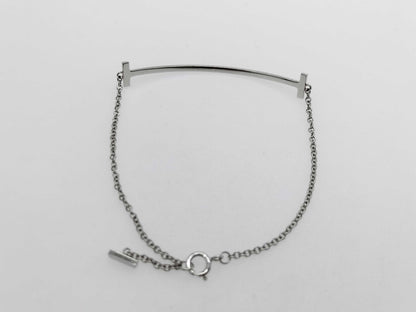 Tiffany & Co. T Smile Small Blue Topaz WG 750 2.7g Bracelet/Bangle 