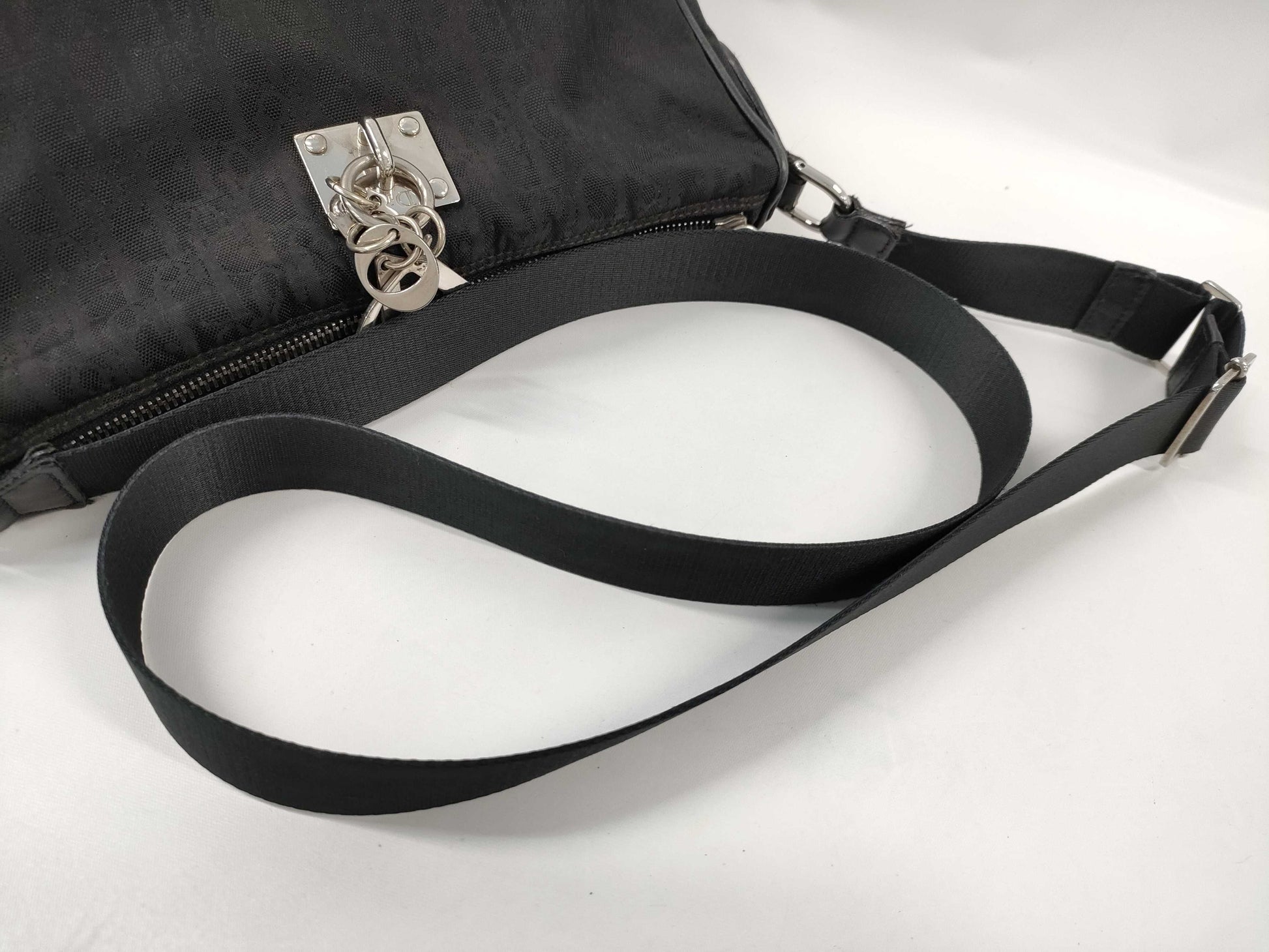 Dior Trotter Black Canvas Shoulder Bag