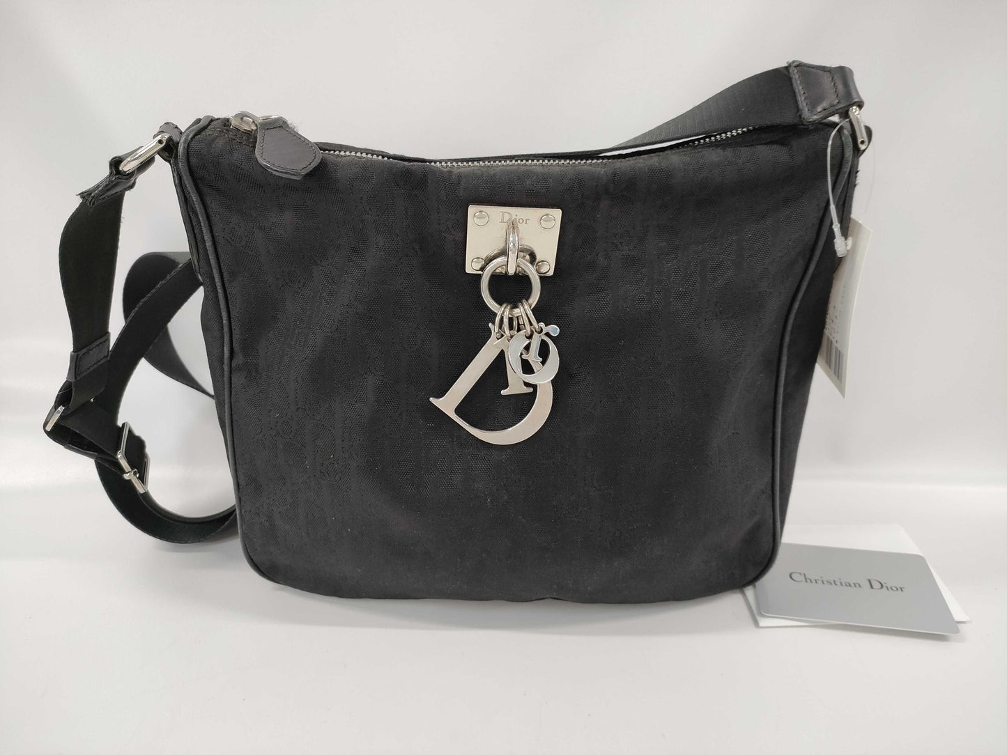 Dior Trotter Black Canvas Shoulder Bag
