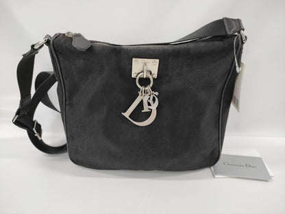 Dior Trotter Black Canvas Shoulder Bag