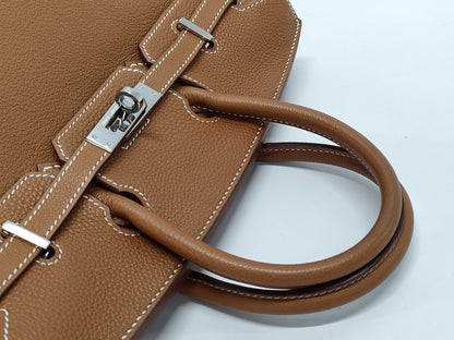 HERMES Birkin 25 Togo with sterling silver hardware, H handbag