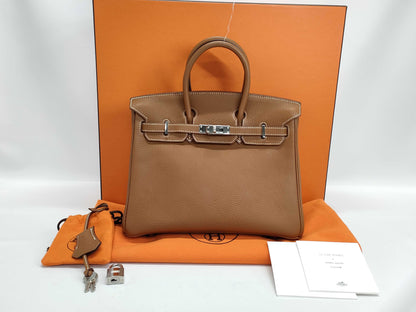 HERMES Birkin 25 Togo with sterling silver hardware, H handbag