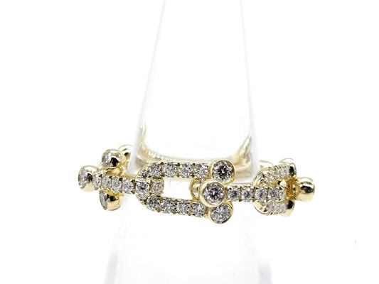 Tiffany&Co. Hardware D1.32ct YG Au750 8.1g Ring 