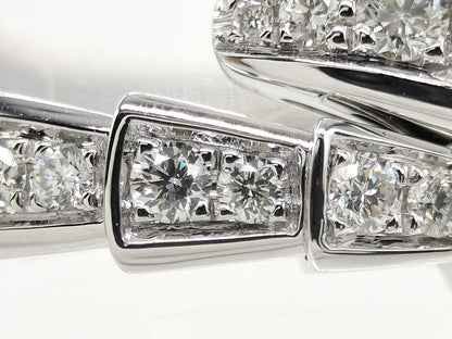BVLGARI Serpenti Viper M Full Diamond WG Au750 6.6g Ring 