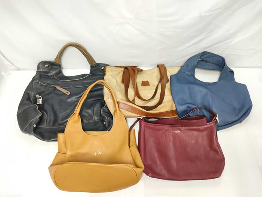 COACH, FURLA, KITAMURA, EAR PAPILLONE, etc. 5 leather handbags