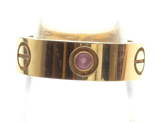 Cartier Love #51 Sapphire PG 750 9.1g Ring 