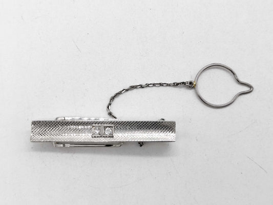 3-piece diamond PT900/PT850 23.1g Tie pin / cuff 