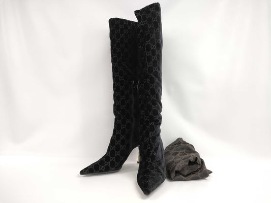 GUCCI GG Long Boots Suede Size 34 1/2 Unused Other Shoes
