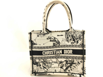 (10460_0337) Dior Embroidered Toile de Jouy Zodiac Handbag