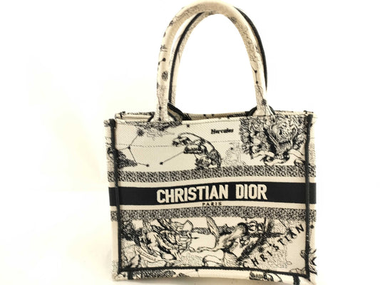 (10460_0337) Dior Embroidered Toile de Jouy Zodiac Handbag