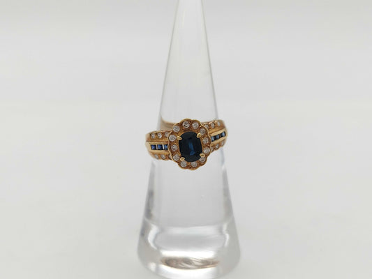 S 0.72ct/0.19ct D 0.31ct K18 4.5g Ring 