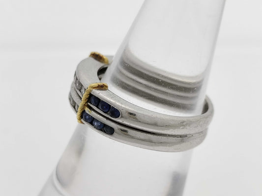 S 0.34ct D 0.22ct Pt900/K18 9.7g Ring 