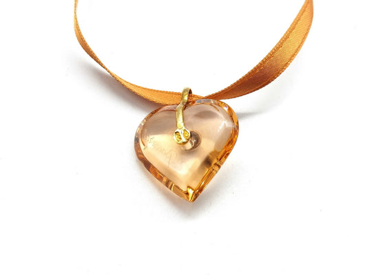 Baccarat 750 Glass Heart Pendant Top Pendant Top