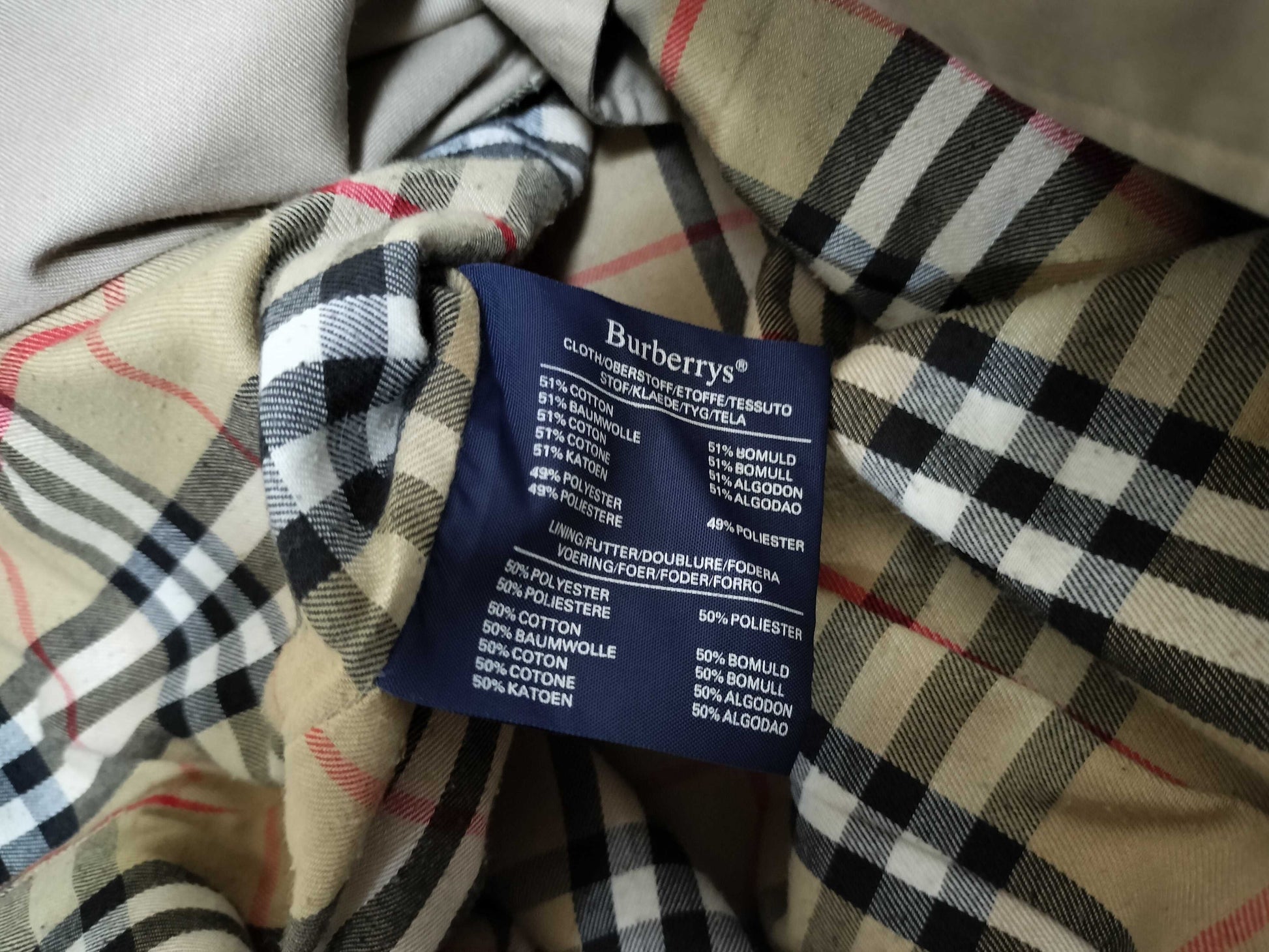 BURBERRY Trench Coat with Check Lining