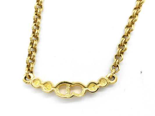Dior Necklace CD Logo * Stone Necklace