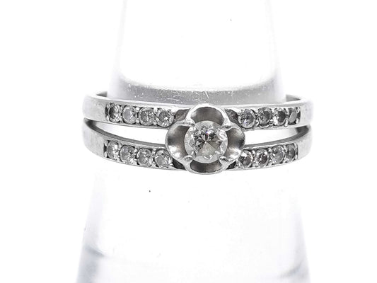 D0.15ct FD0.20ct Pt900 4.1g Ring 