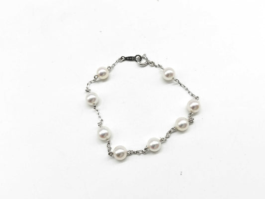 MIKIMOTO Pearl Bracelet/Bangle, Approx. 5.2mm Diameter, 18K Gold, 2.8g 