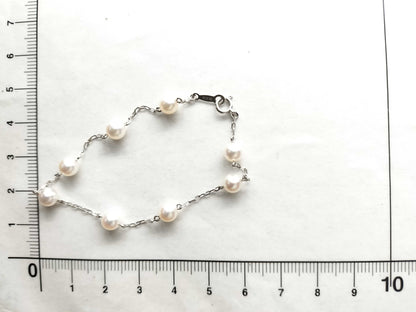 MIKIMOTO Pearl Bracelet/Bangle, Approx. 5.2mm Diameter, 18K Gold, 2.8g 