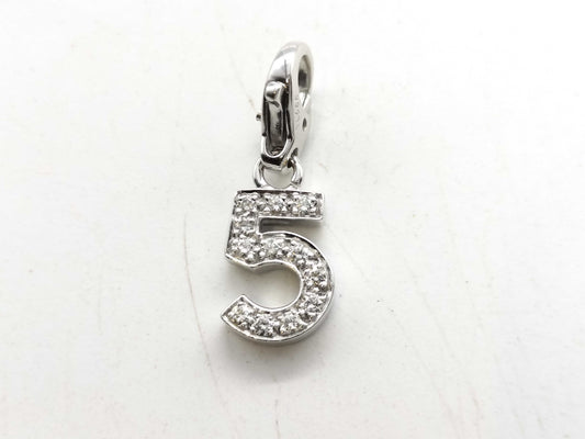CHANEL NO.5 Diamond WG 750 2.3g Pendant Top 