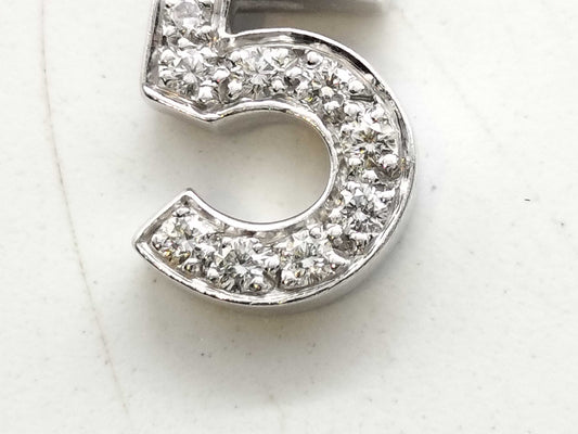 CHANEL NO.5 Diamond WG 750 2.3g Pendant Top 
