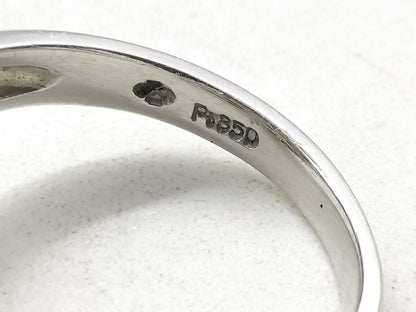 Akoya pearl ring, diameter 9.1mm, D0.75ct, PT850, 8.3g .