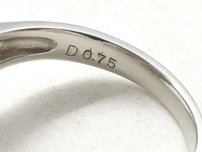 Akoya pearl ring, diameter 9.1mm, D0.75ct, PT850, 8.3g .