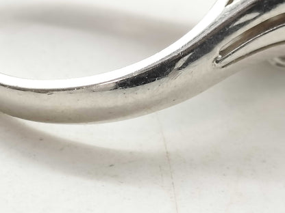 Akoya pearl ring, diameter 9.1mm, D0.75ct, PT850, 8.3g .
