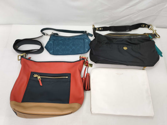 COACH Signature Coach Leather/Signature Shoulder Bag 