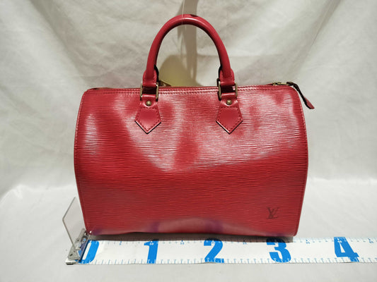 LOUIS VUITTON Epi Speedy 30 Red Handbag