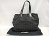 CHANEL New Travel Line Nylon x Leather Tote Bag Black
