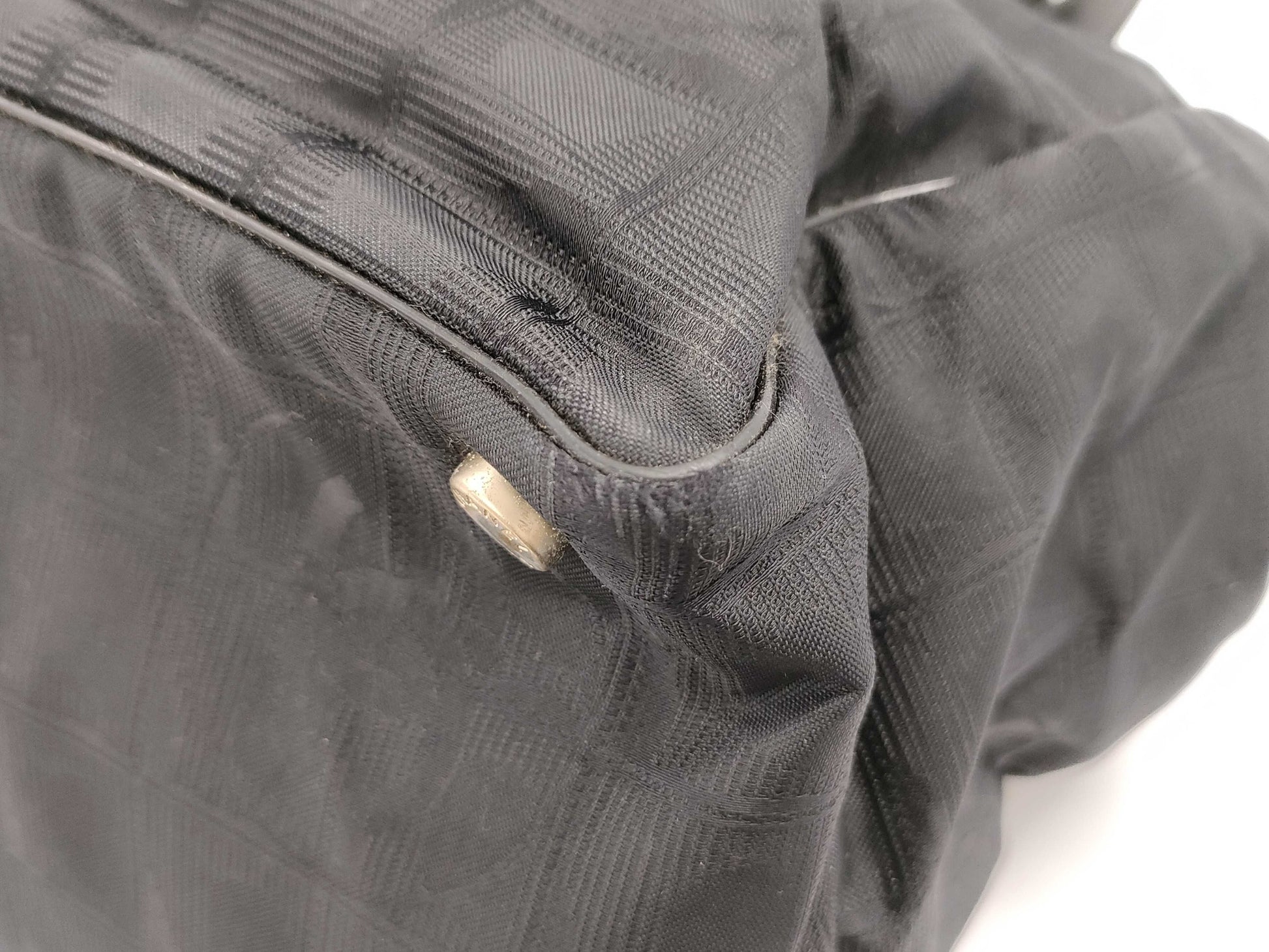 CHANEL New Travel Line Nylon x Leather Tote Bag Black