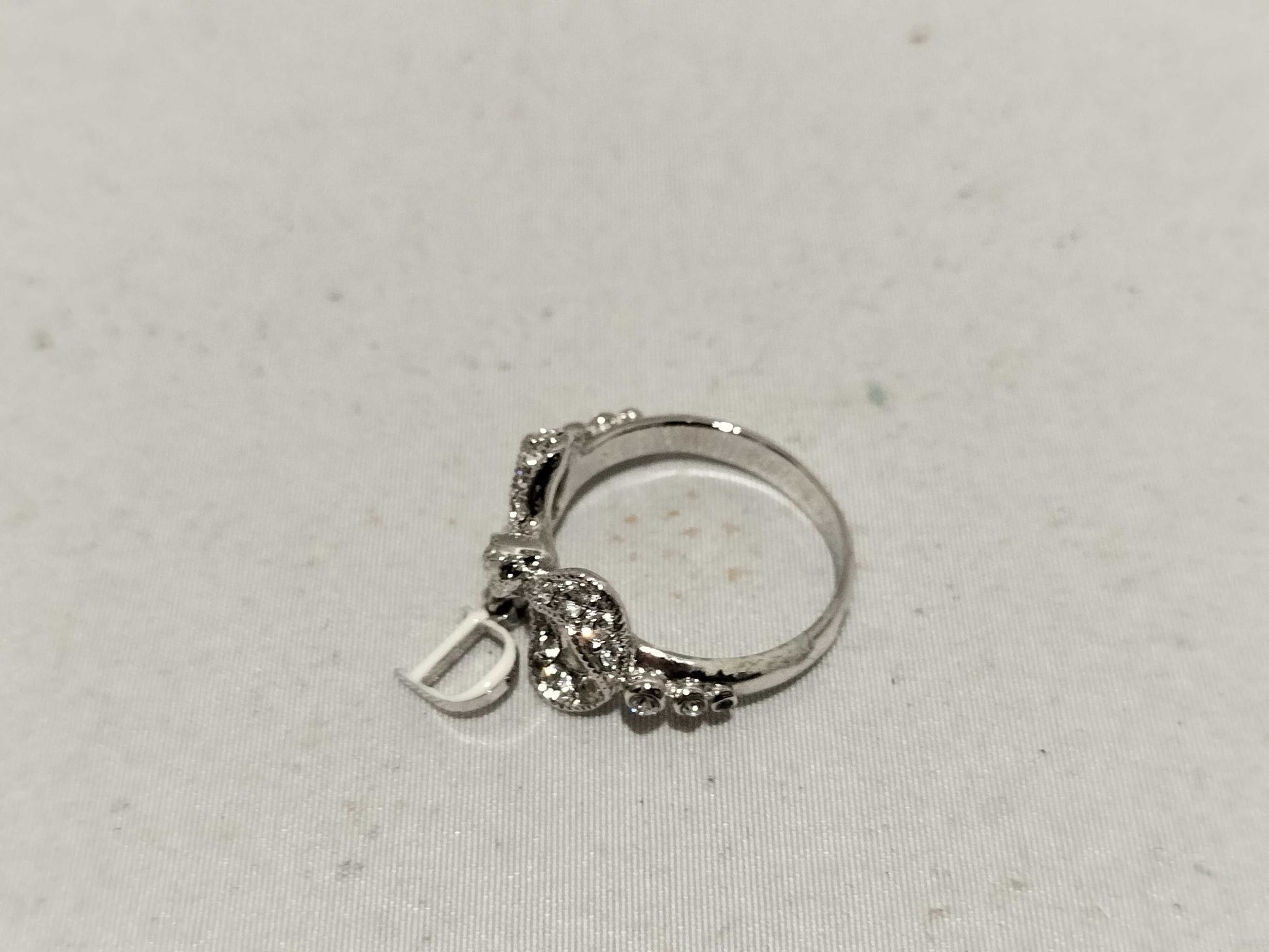 Dior Ribbon Rhinestone Ring