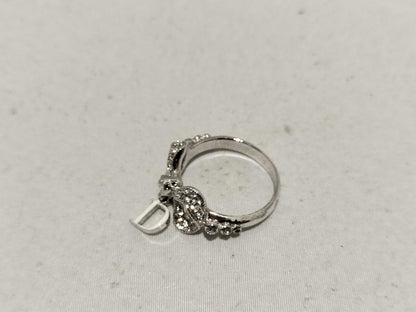 Dior Ribbon Rhinestone Ring
