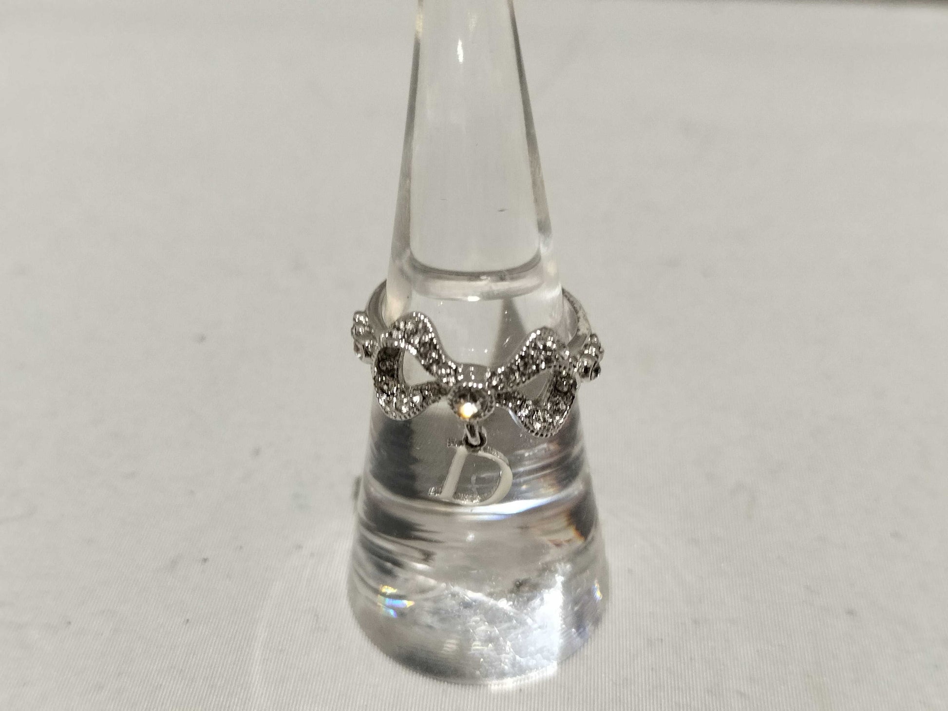Dior Ribbon Rhinestone Ring