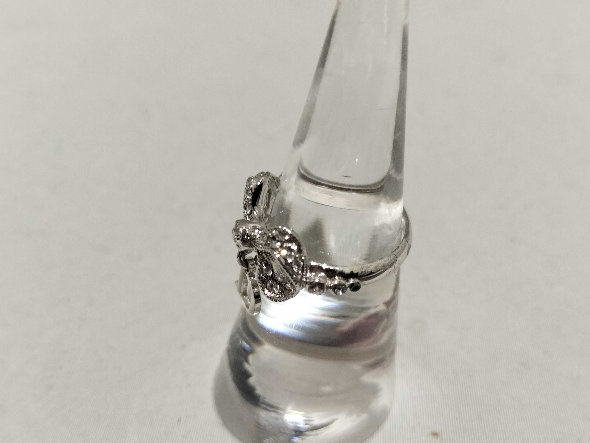Dior Ribbon Rhinestone Ring