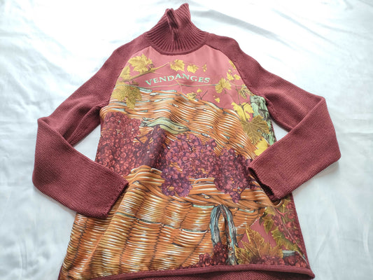 (10462_0077) HERMES Margiella Twill Reine VENDANGES Turtle Knit Top