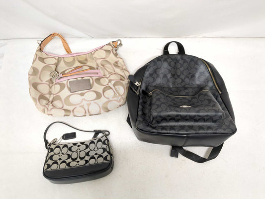 (10463_0085) COACH Signature Handbag and 3 Others Shoulder Bag