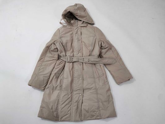 Aquascutum / Hooded Down Coat / Beige Coat