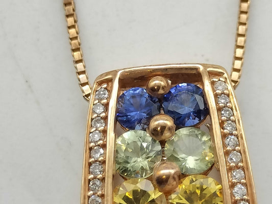 S1.90ct D0.14ct K18 5.0g Necklace 