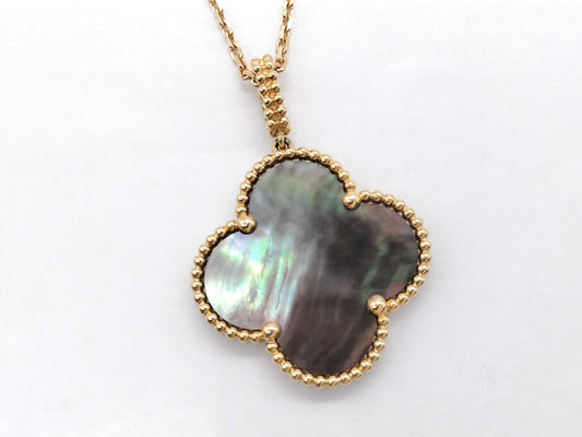 Van Cleef & Arpels Magic Alhambra Mother of Pearl Necklace in PG and Au750, 16.0g 