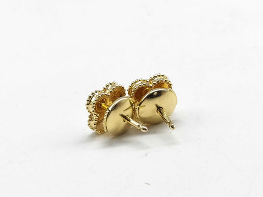 Van Cleef & Arpels Sweet Alhambra Shell Earrings in Yellow Gold 750, 2.5g 