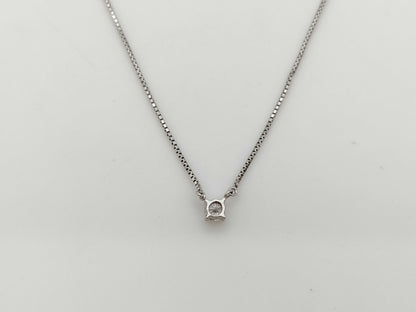 D0.110ct Pt900/Pt850 2.5g Necklace 