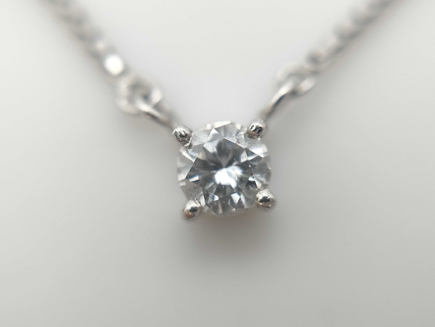 D0.110ct Pt900/Pt850 2.5g Necklace 