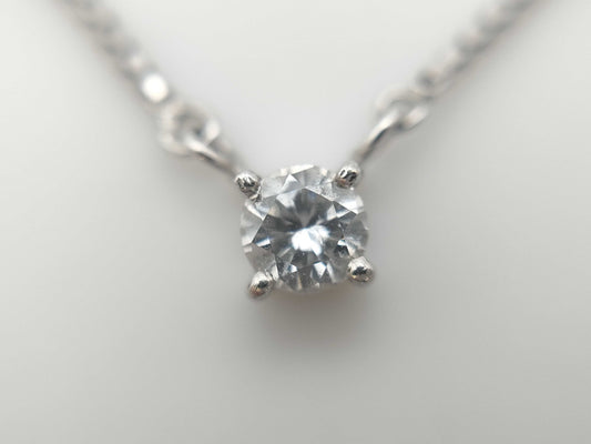 D0.110ct Pt900/Pt850 2.5g Necklace 