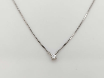 D0.110ct Pt900/Pt850 2.5g Necklace 