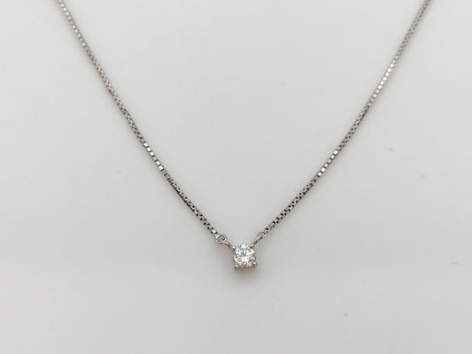 D0.110ct Pt900/Pt850 2.5g Necklace 