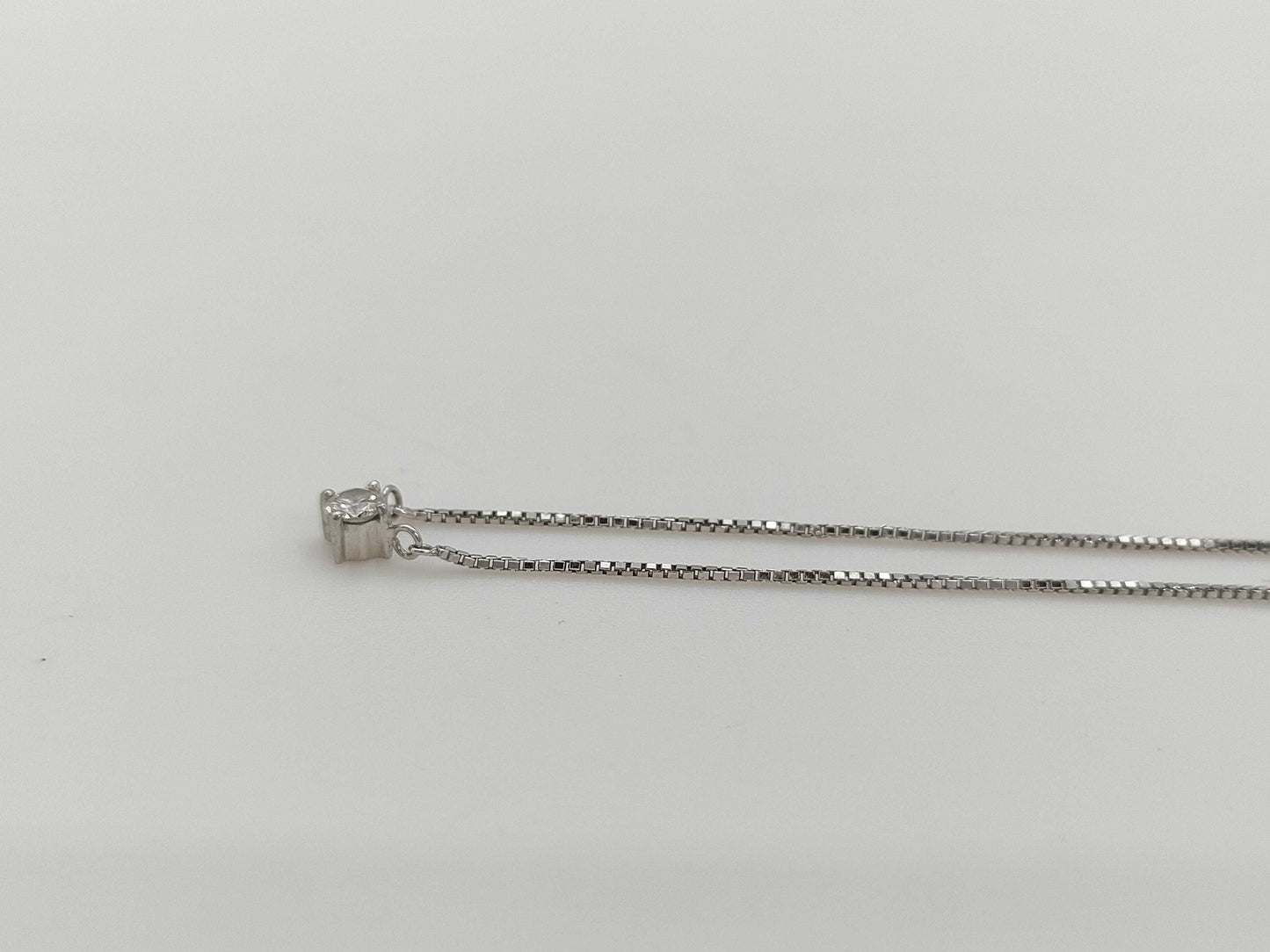 D0.110ct Pt900/Pt850 2.5g Necklace 