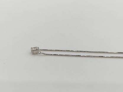 D0.110ct Pt900/Pt850 2.5g Necklace 